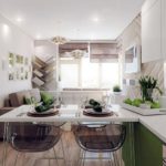 Χερσονήσου τραπεζαρία στην κουζίνα καθιστικού