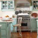 Laminate kayu di lantai dapur