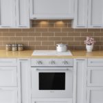 tiruan binaan bata di apron dapur