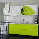 Χρησιμοποιώντας μια εικόνα ασβέστη σε μια πρόσοψη κουζίνας