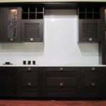 Wenge kitchen with beautiful stained glass