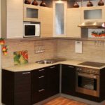 Small corner kitchen wenge and vanilla