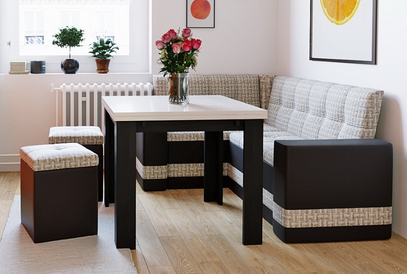 Góc bếp mềm trong ngôi nhà gạch Khrushchev