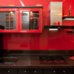 Unusual bright and extraordinary cuisine TOKYO - red-metallic gloss and wenge-country