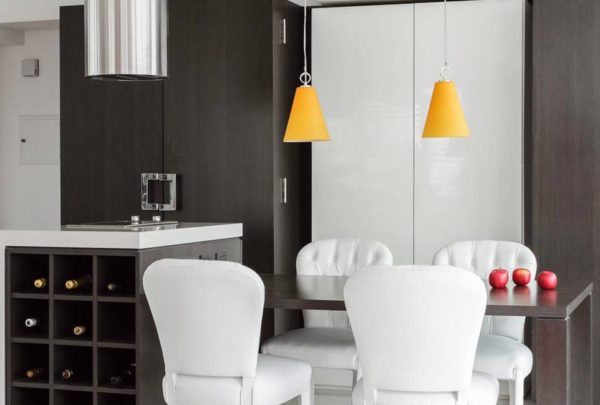 Matte black wenge and snow-white, cold gloss