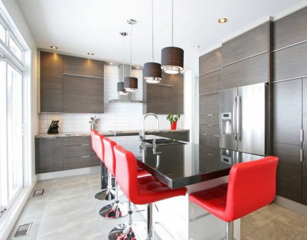 Accent bright kitchen chairs wenge