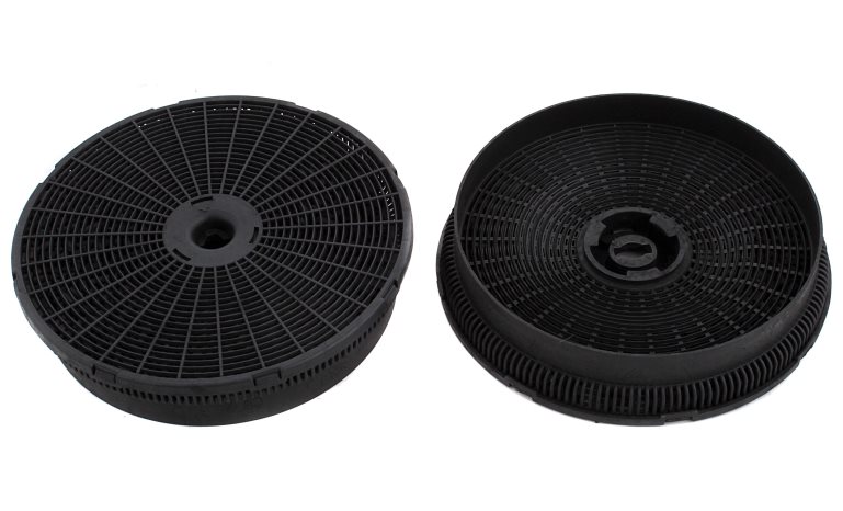 Dua penapis karbon bulat untuk hud periuk