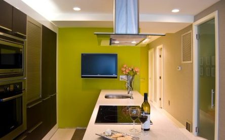 Accent wall in green