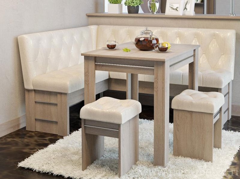 Χειροποίητο γωνιακό σετ από δέρμα Faux