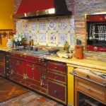 Dapur pedesaan yang terang