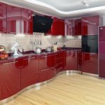 fasad akrilik dengan permukaan berkilat