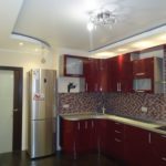 Gambar dapur dengan siling dua tingkat