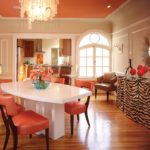 การออกแบบห้องครัวพร้อมพื้นเงางาม