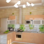 การออกแบบห้องครัวพร้อมการพิมพ์ผ้ากันเปื้อน