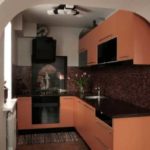 ผ้ากันเปื้อนโมเสกสีเข้ม