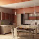 โต๊ะอาหารสีเทา