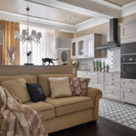 Mutfak-oturma odası iç kanepe