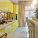 langsir kanvas kuning air