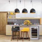 Tiga lampu dengan warna hitam