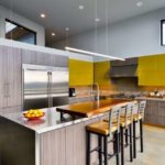 Reka bentuk dapur sebuah rumah persendirian dengan sebuah pulau