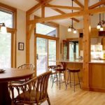 Structuri din lemn în interiorul bucătăriei