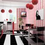 สีแดงสำหรับผนังชุดหูฟังและการตกแต่ง - สดใสและมีสไตล์