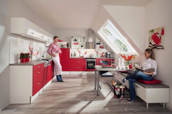 สีแดงของอาคาร