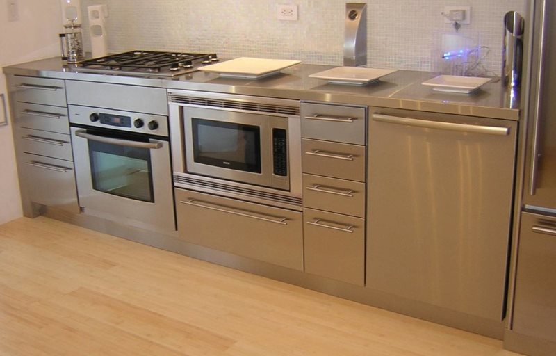 Paslanmaz çelik cepheli lineer set