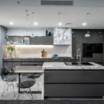 Kitchen lighting in gray shades