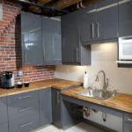 Kitchen worktops with wooden surfaces