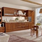 Ayrı yemek alanına sahip doğrusal mutfak