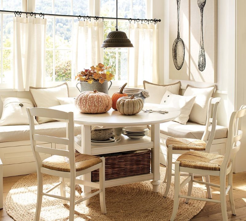 Canapé pour salle à manger de cuisine de style champêtre