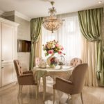 Cortinas duplas no design da cozinha