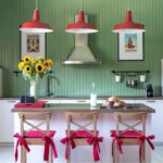 Luzes pendentes rosa