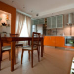 Cor laranja na decoração da cozinha