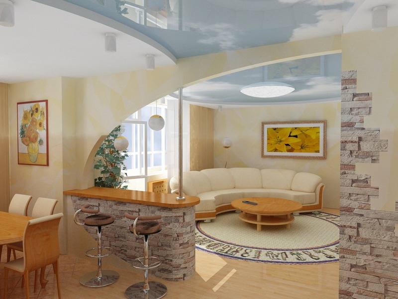 Arche avec comptoir de bar.