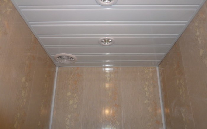 une sorte de plafonds en PVC.