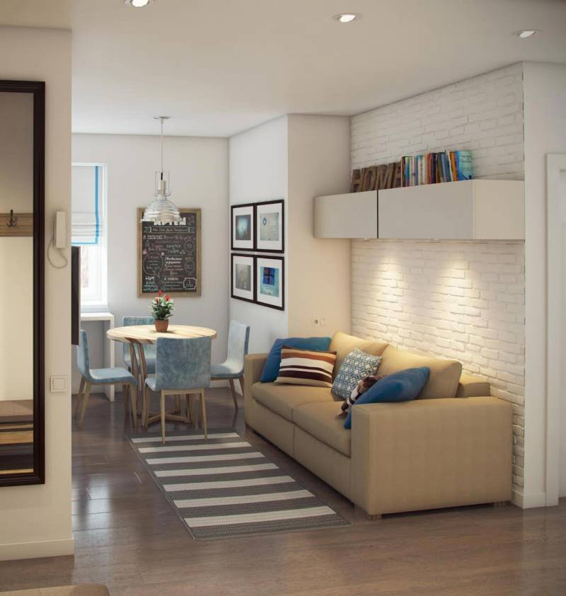 Σχεδιασμός κουζίνας με απευθείας καναπέ