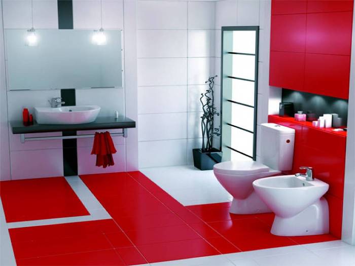 Salle de bain moderne.