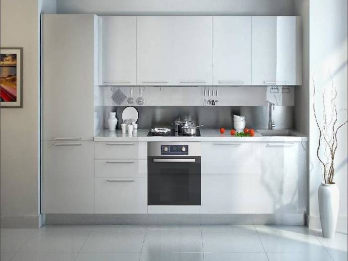 تركيب المطبخ الخطي.