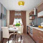 Brown set with glossy facades