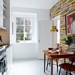 3D-wallpaper in the interior of a modern kitchen