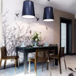 Wicker furniture in ethnic style kitchen