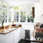 The interior of a small kitchen in a country house