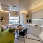 Σαλόνι κουζίνας σε σχήμα L