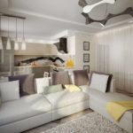 Γκρίζα ταπετσαρία καναπέ