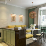 Χερσόνησος στο εσωτερικό της κουζίνας-σαλόνι