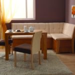 Modern kitchen corner model with chairs