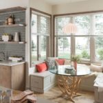 Dining table with glass top