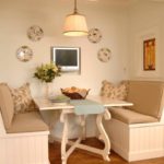 Dining table with curly legs